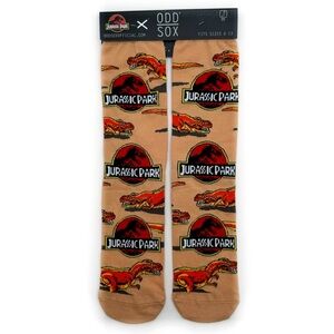 Odd Sox Jurassic Park Crew Socks Mens Gift 90s Movie Film Dinosaur Fun Gift